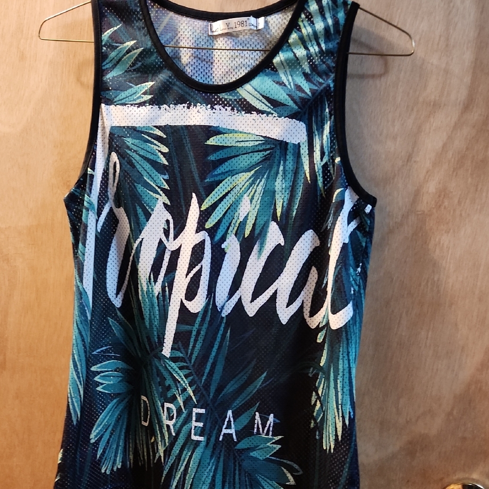 Tropical Dream Mesh Tank Top